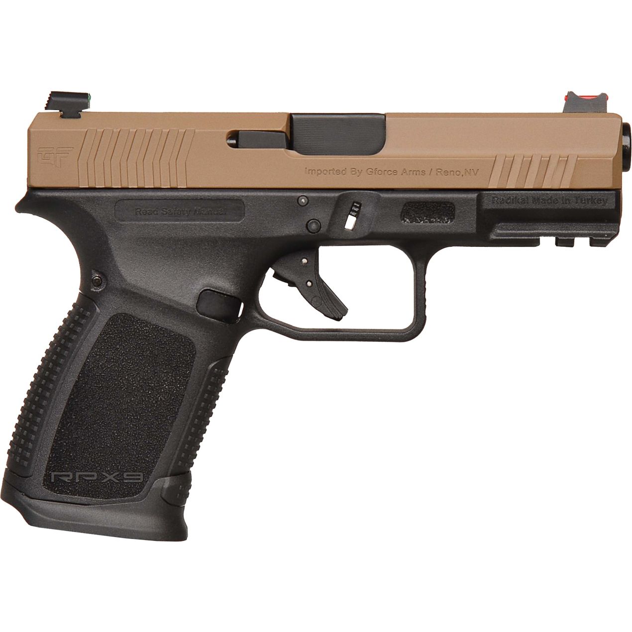 Handguns GForce Arms RPX9 9MMLUGER GFA RPX9 EXO 9MM 15R FDE SLD